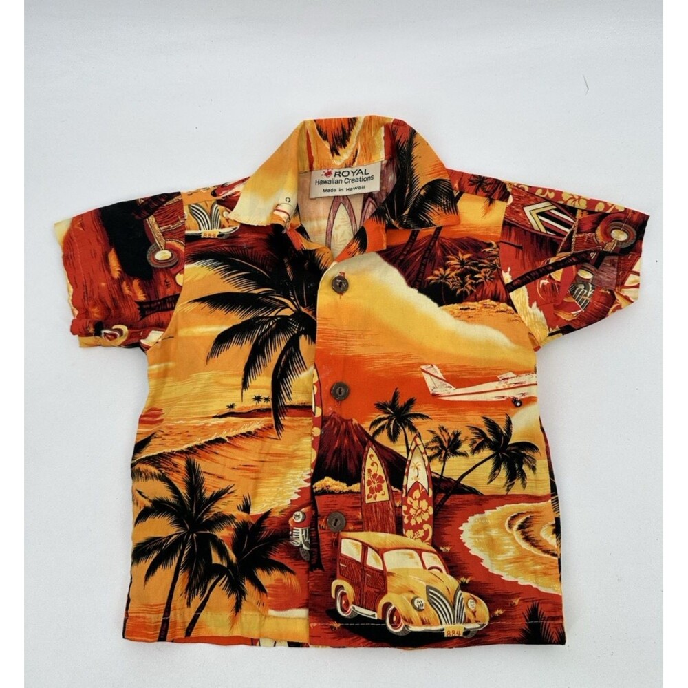 Royal Hawaiian Creations Kids Hawaiian Shirt, tuddler‎  12 Months